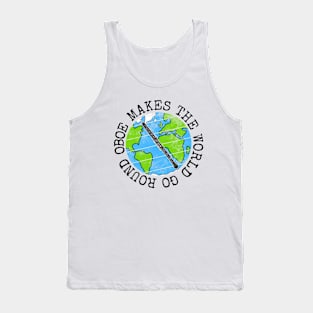 Oboe Makes The World Go Round, Oboist Earth Day Tank Top